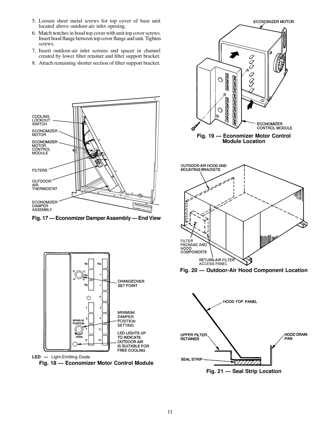 Carrier 48HJ015-025 installation instructions Economizer Motor Control Module Location 