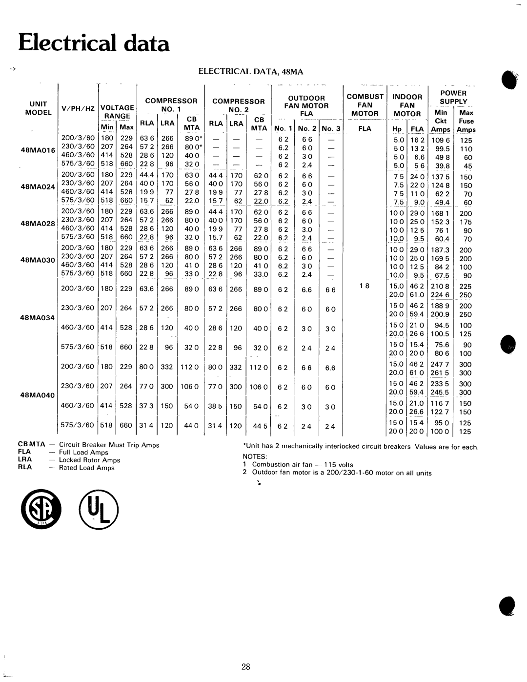 Carrier 48MA, 50ME manual 