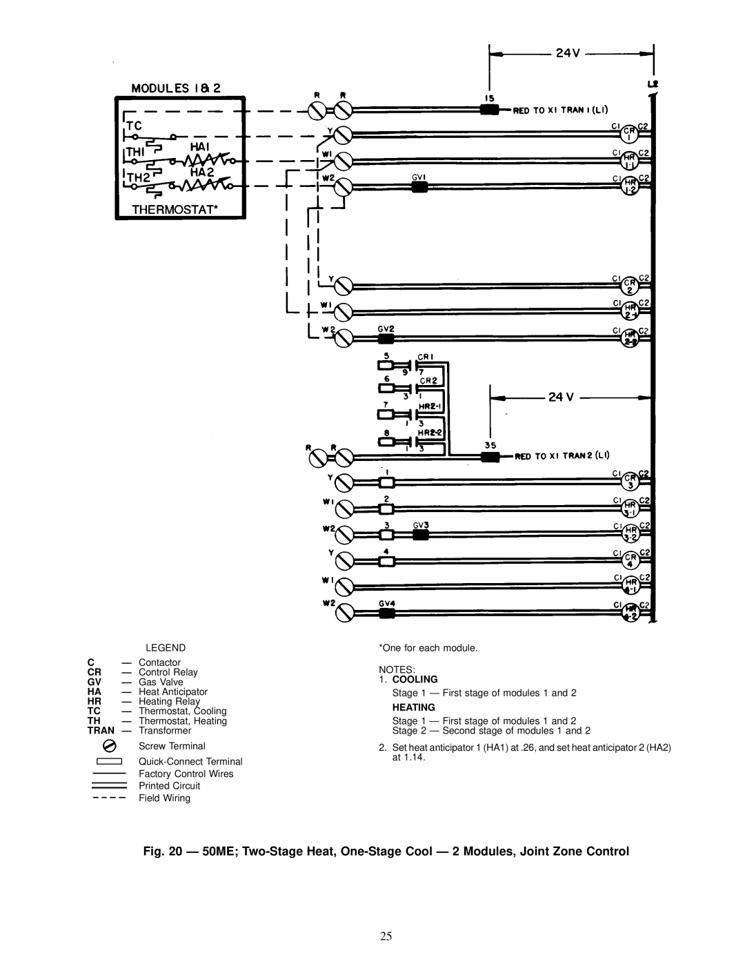 Carrier 48MA/50ME016-040 specifications Stage 1 Ð First stage of modules 1 