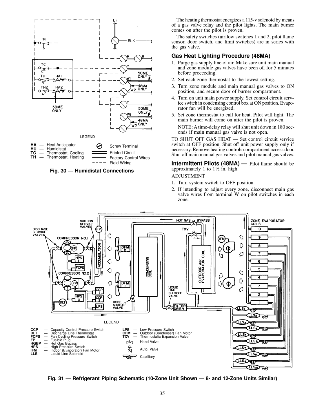 Carrier 48MA/50ME016-040 specifications Gas Heat Lighting Procedure 48MA, Adjustment 