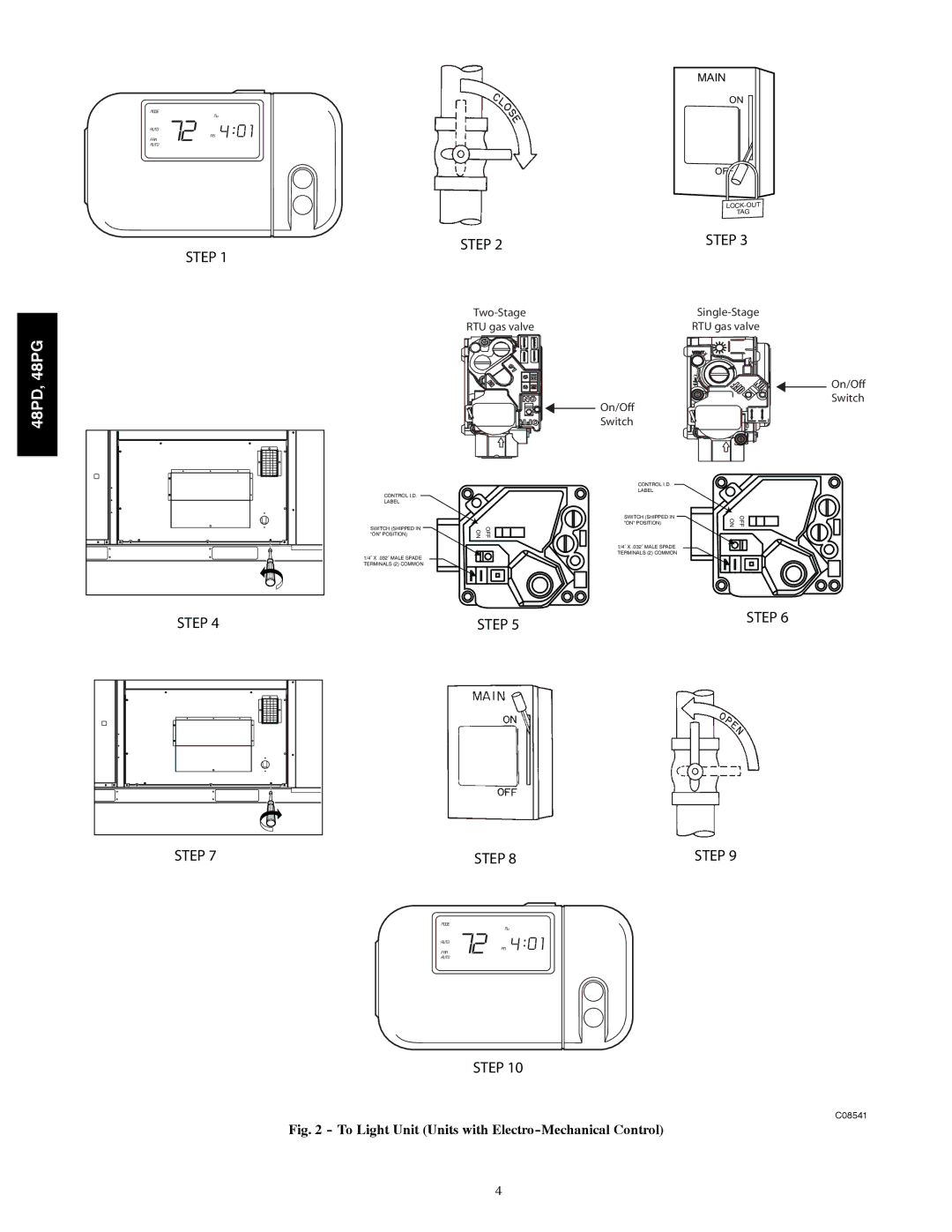 Carrier 48PD05, 06 manual Step 