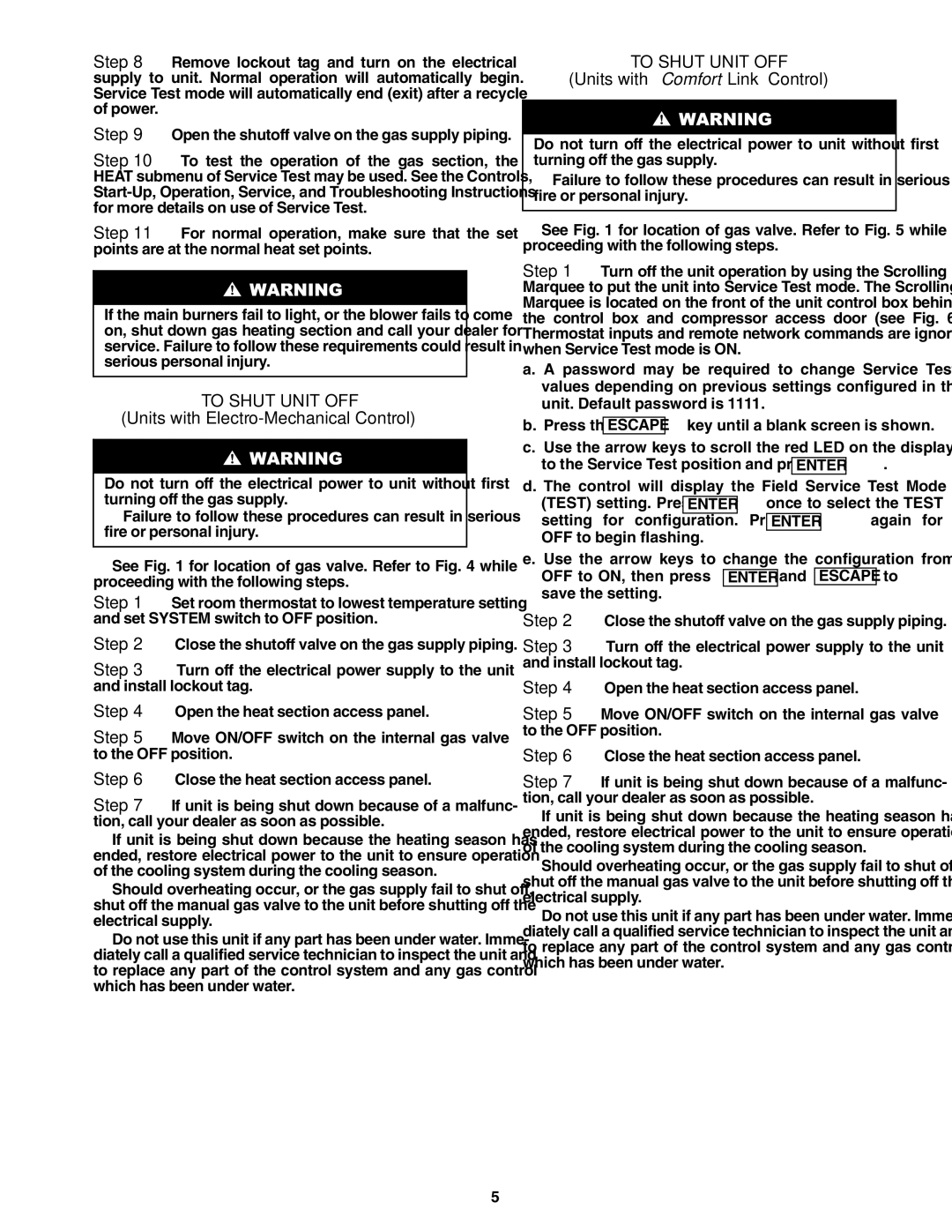 Carrier 48PG03---16 specifications To Shut Unit OFF 