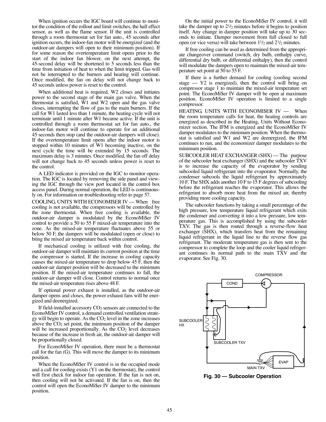 Carrier 48PG20-28 specifications Subcooler Operation 