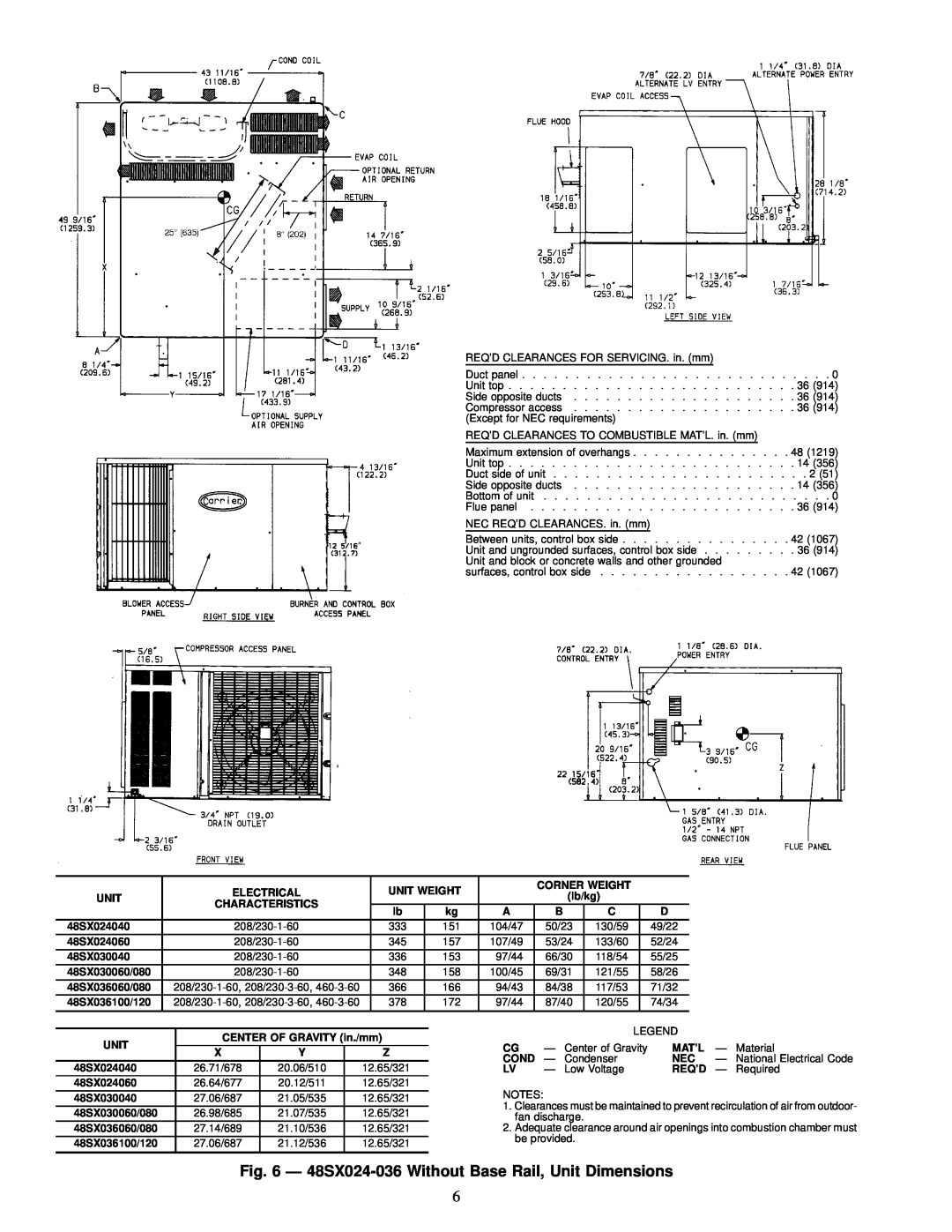 Carrier 48SS018-060, 48SX024-060 user manual Electrical 