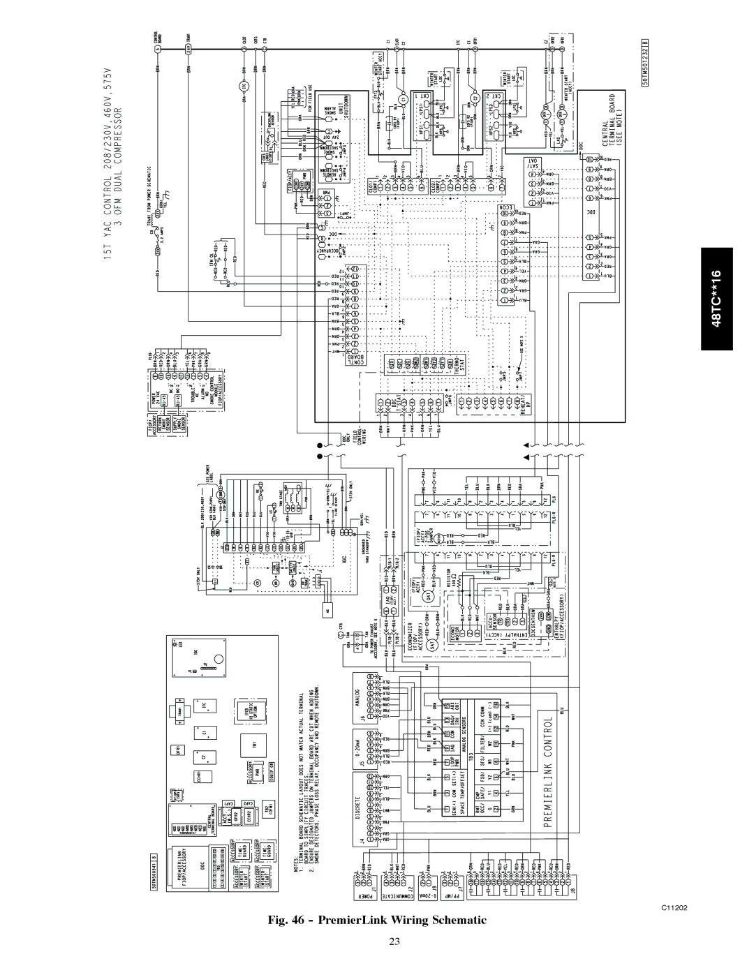 Carrier 48TC**16 installation instructions PremierLink Wiring Schematic 