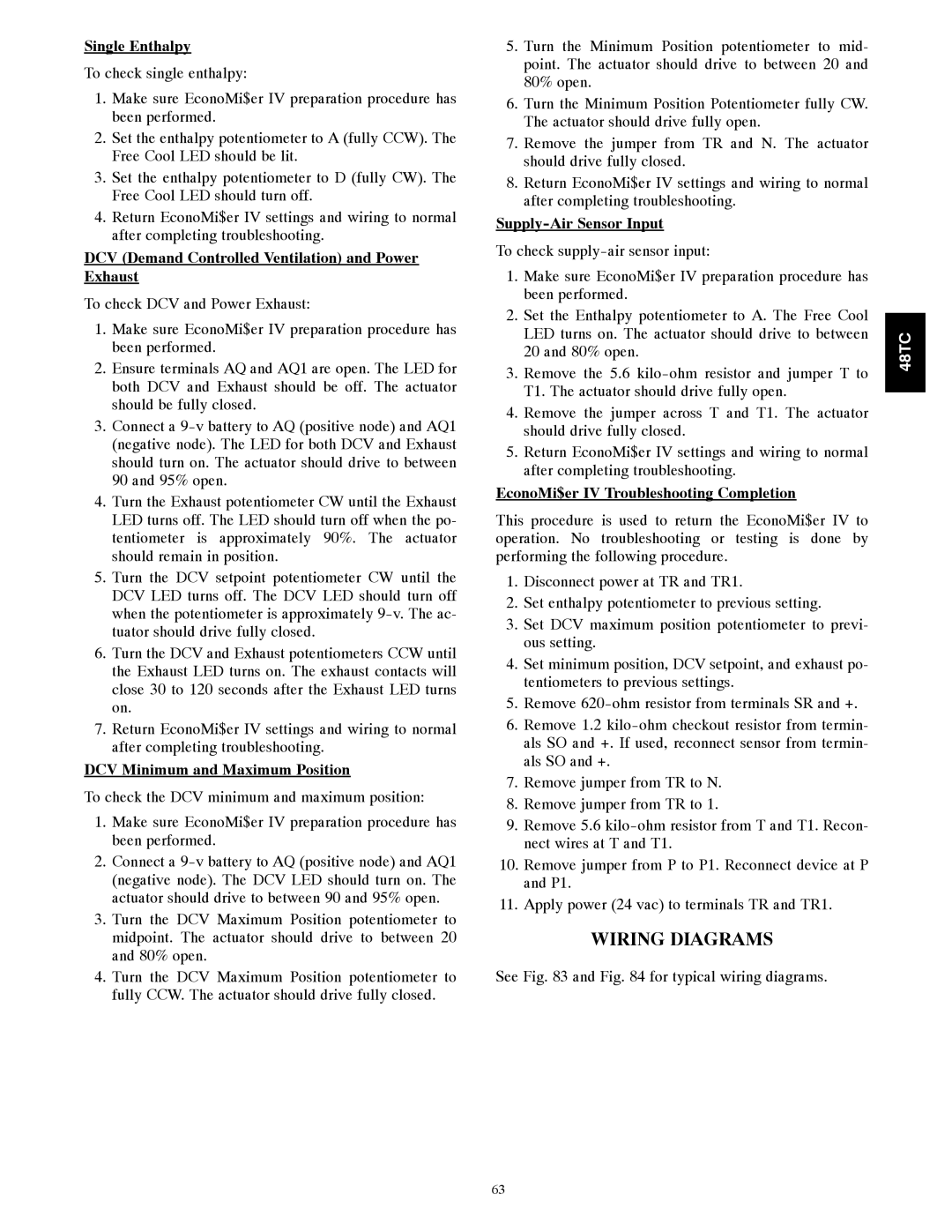 Carrier 48TCA04---A12 appendix Wiring Diagrams 