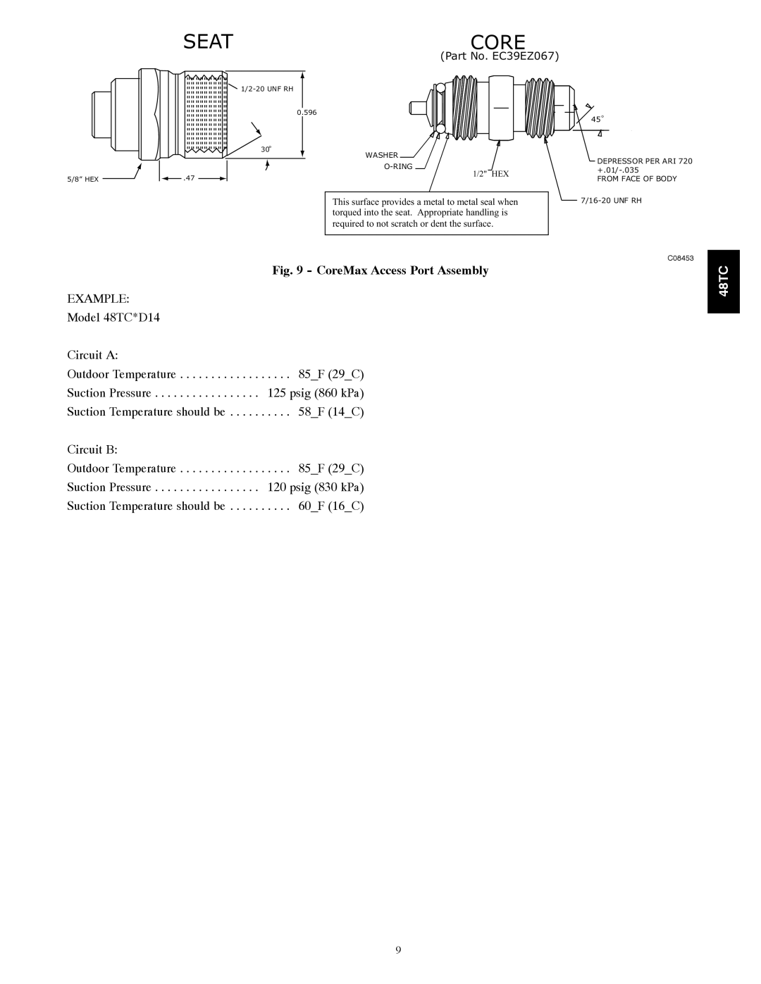 Carrier 48TC*D08 appendix Seatcore 