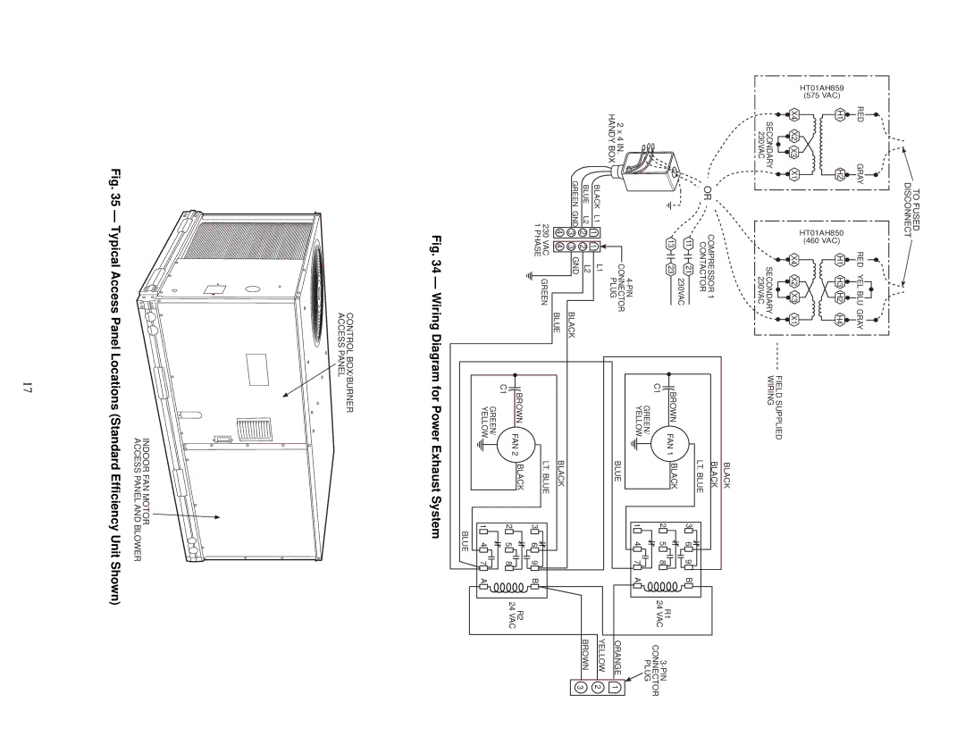 Carrier 48TF004-007 specifications Wiring Diagram for Power Exhaust System 