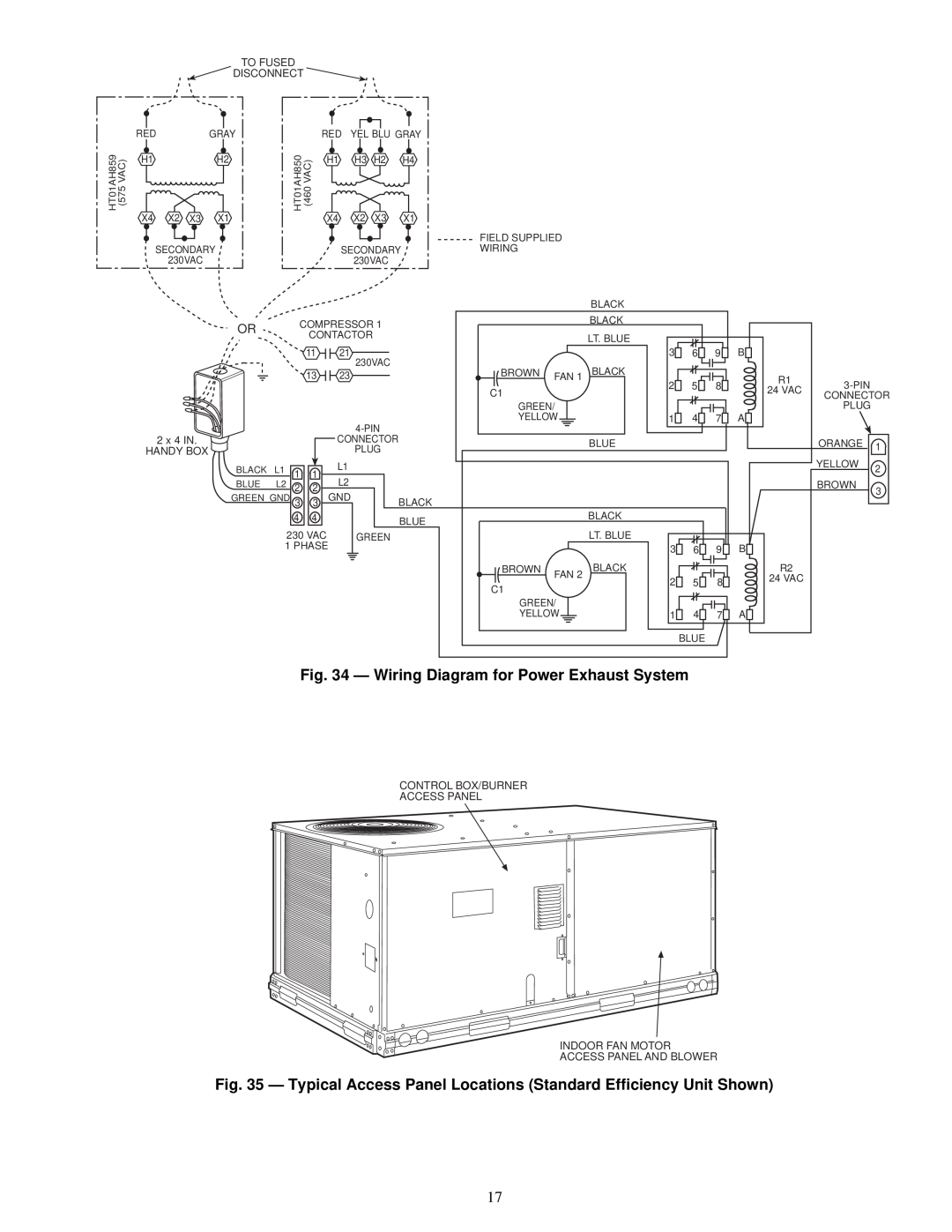 Carrier 48TF004-007 specifications Wiring Diagram for Power Exhaust System 