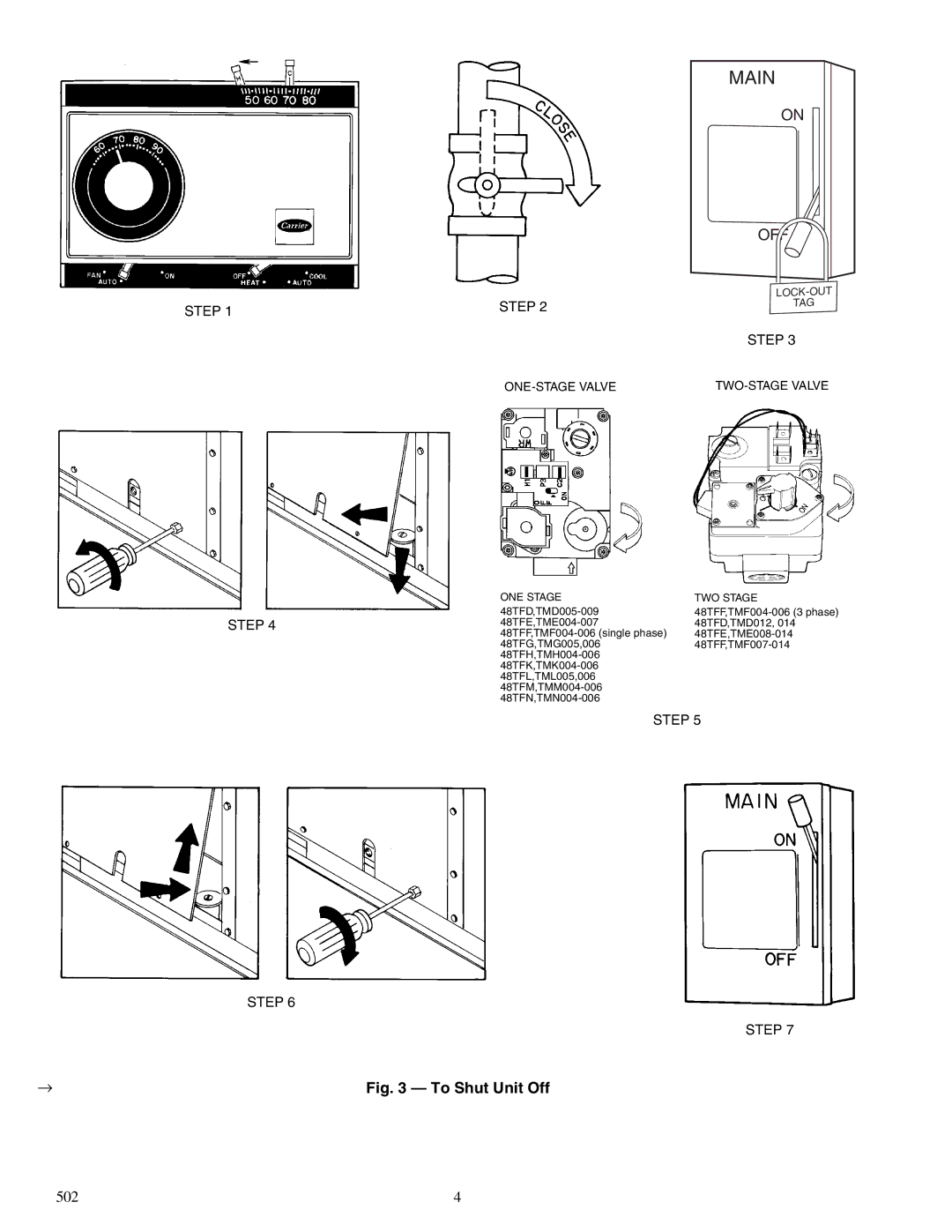 Carrier 48TF004-014, 48TM004-014 specifications Lock-Out, Tag 