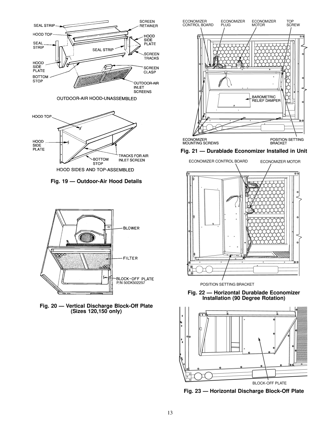 Carrier 48TJD008-014, 48TJE008-014, 48TJF008-012 installation instructions Durablade Economizer Installed in Unit 