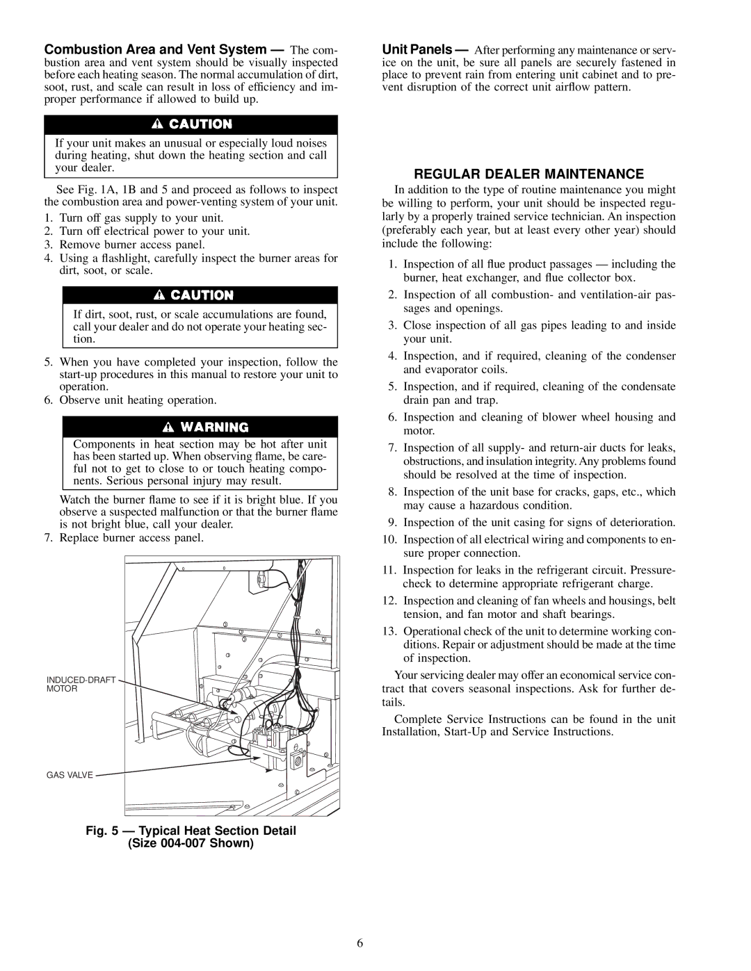 Carrier 48TJF004-012, 48TJD005-014, 48TJE004-014 Regular Dealer Maintenance, Typical Heat Section Detail Size 004-007 Shown 