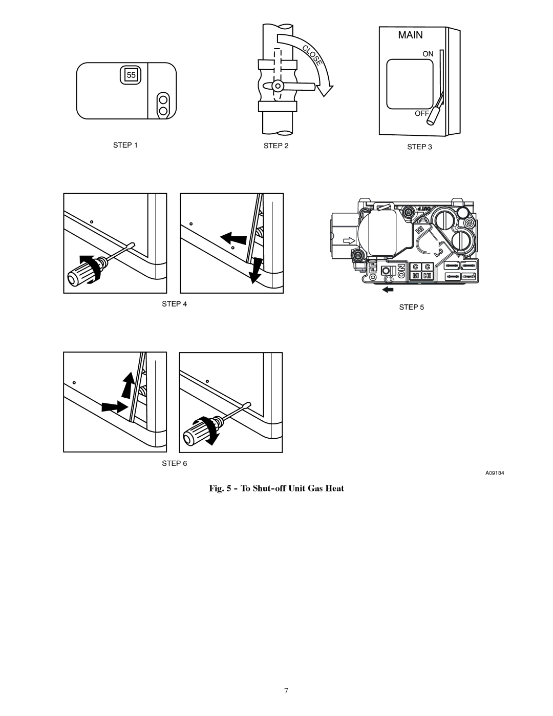 Carrier 48XT-A manual To Shut-off Unit Gas Heat 