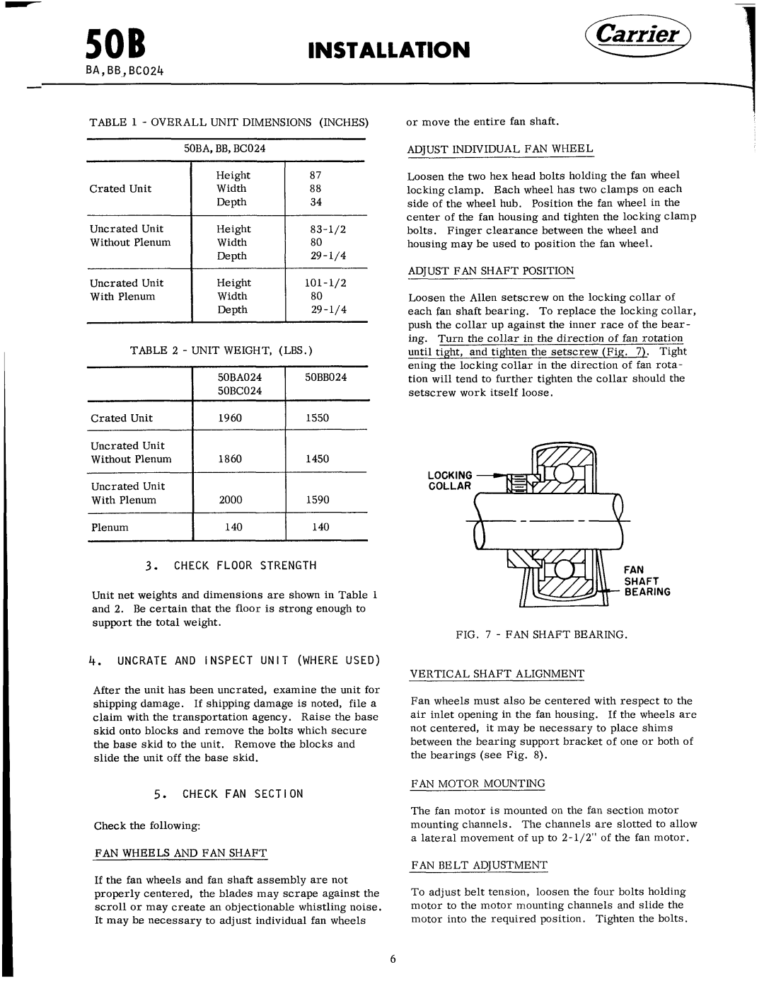 Carrier 50AH024-060 manual 