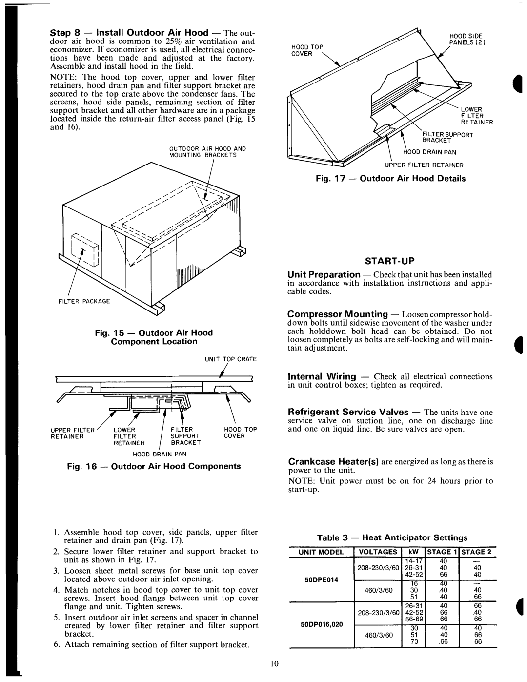 Carrier 50DP016, 50DPE014, 50DP020 manual 