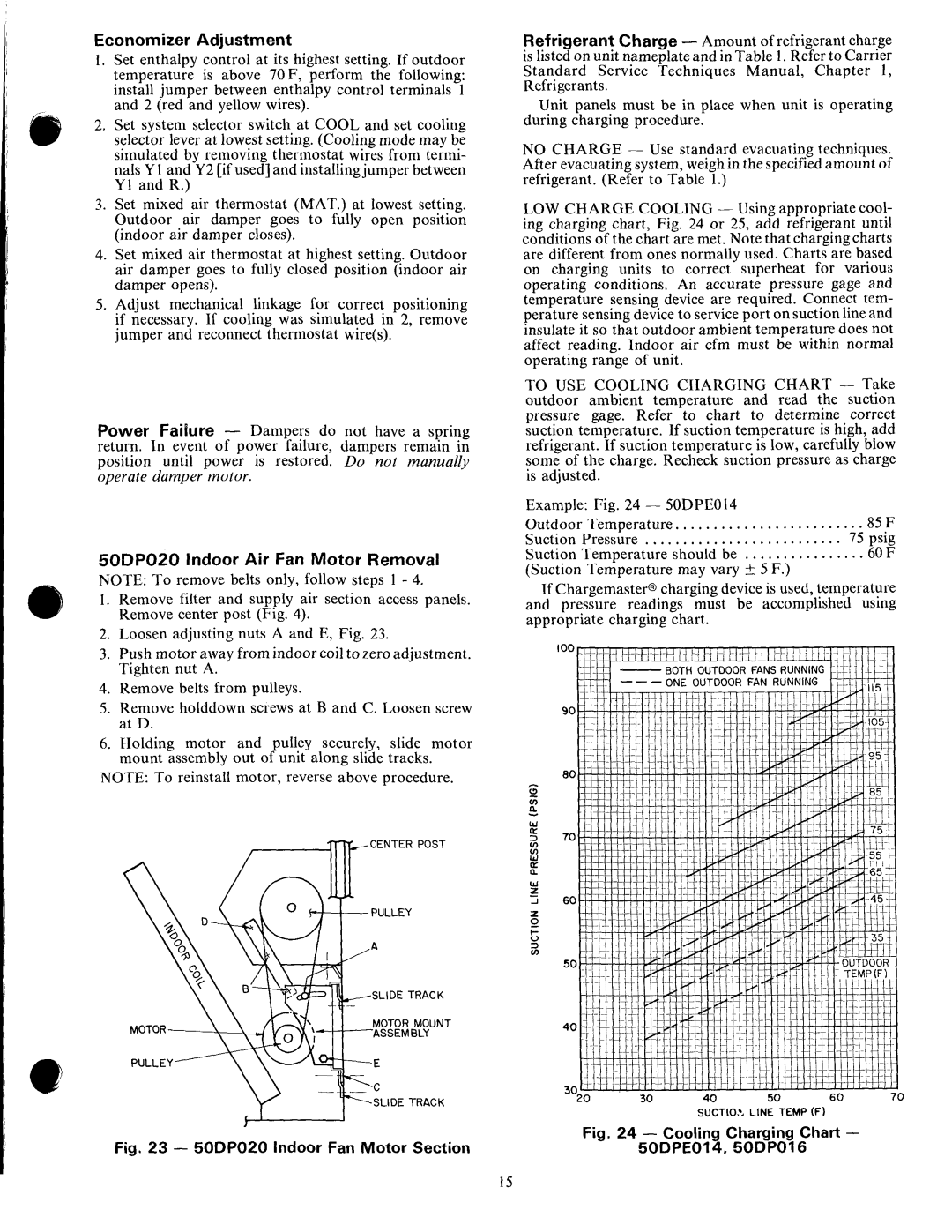 Carrier 50DPE014, 50DP016, 50DP020 manual 