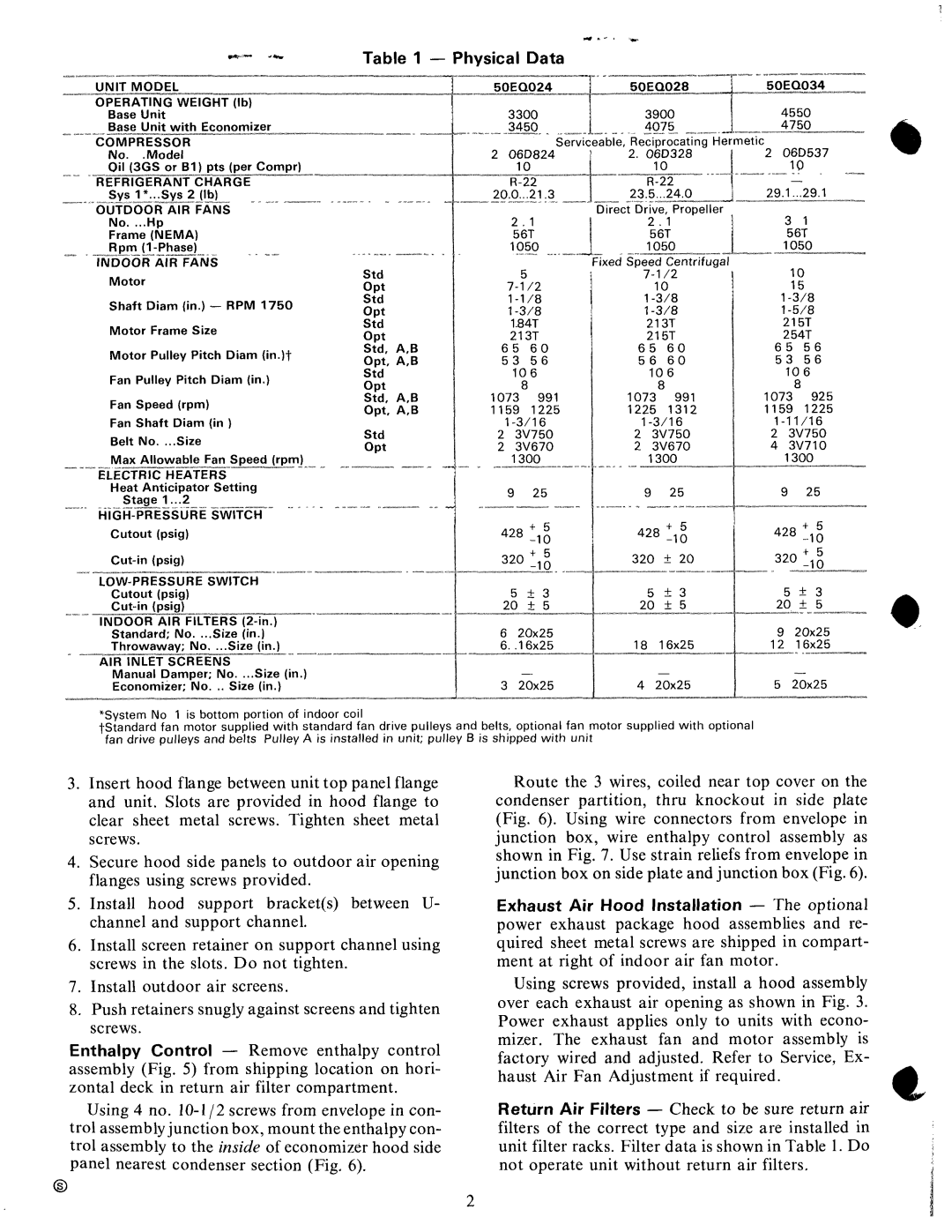 Carrier 50EQ manual 