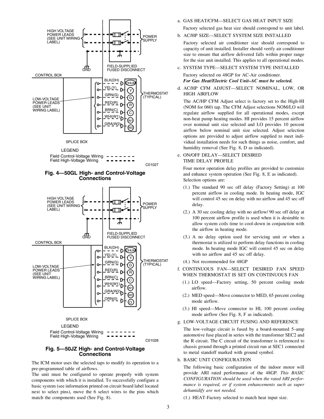 Carrier 50JZ 024-060, 50GL 024-060 High Airflow, Time Delay Profile, When Thermostat is SET on Continuous FAN 