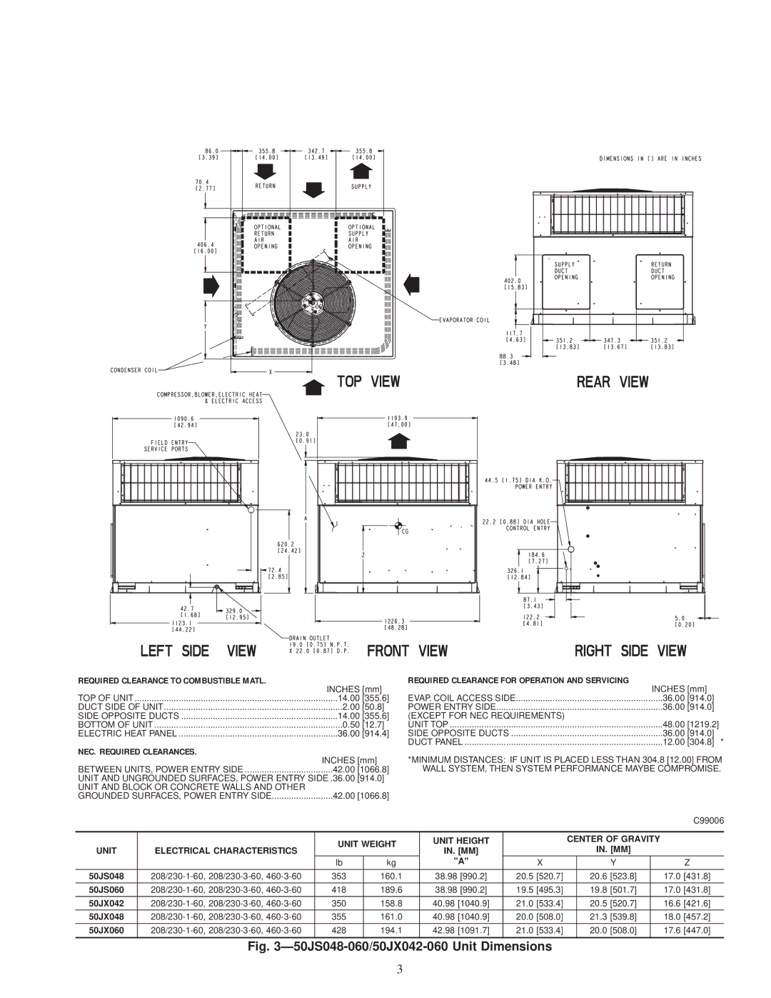 Carrier instruction manual IN. MM 50JS048, 50JS060, 50JX042, 50JX048, 50JX060 