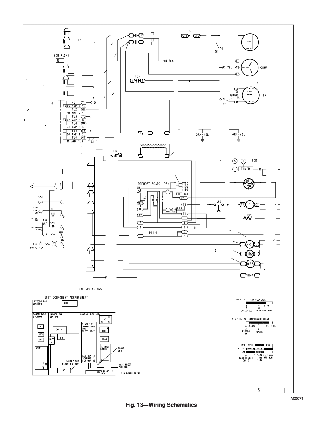 Carrier 50JS instruction manual ÐWiring Schematics, A00074 