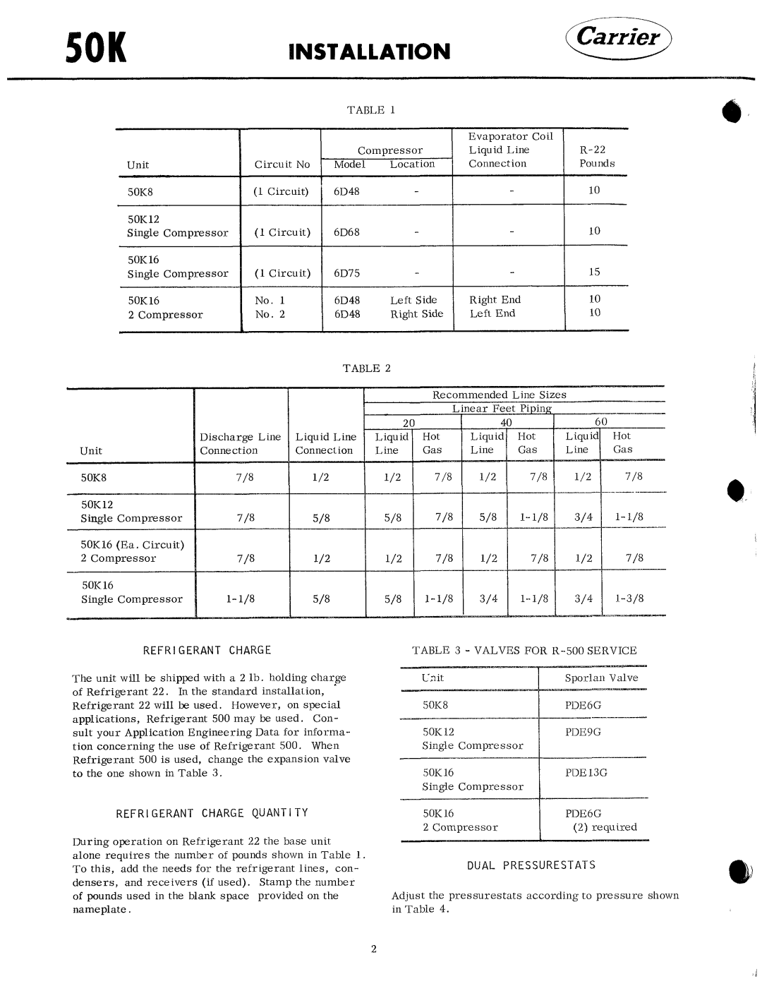 Carrier 50K manual 