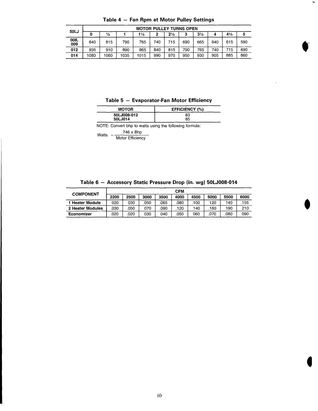 Carrier 50LJ008-014 manual 