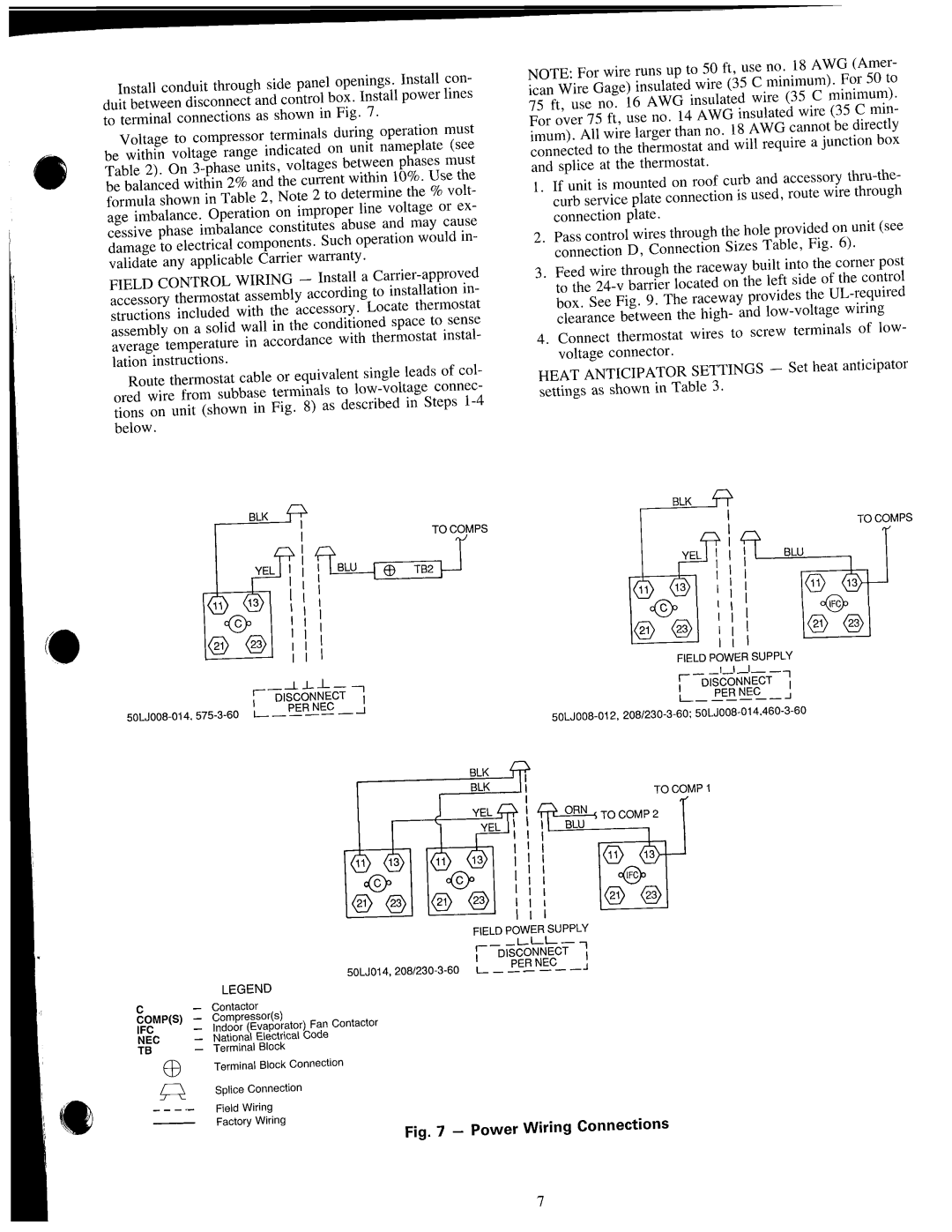 Carrier 50LJ008-014 manual 