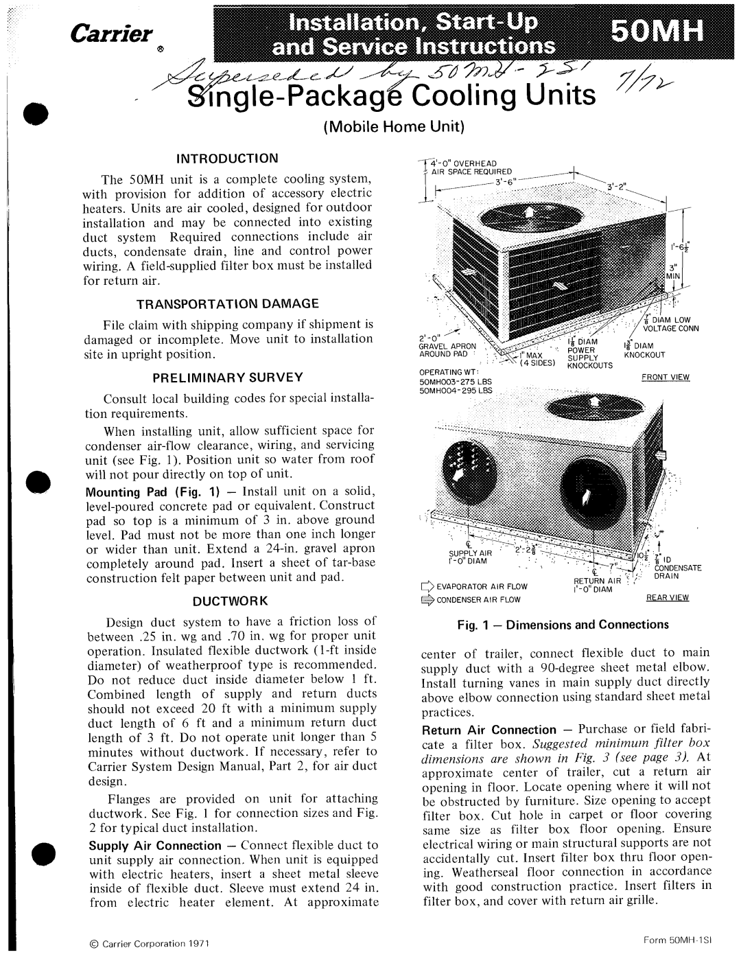 Carrier 50MH manual 