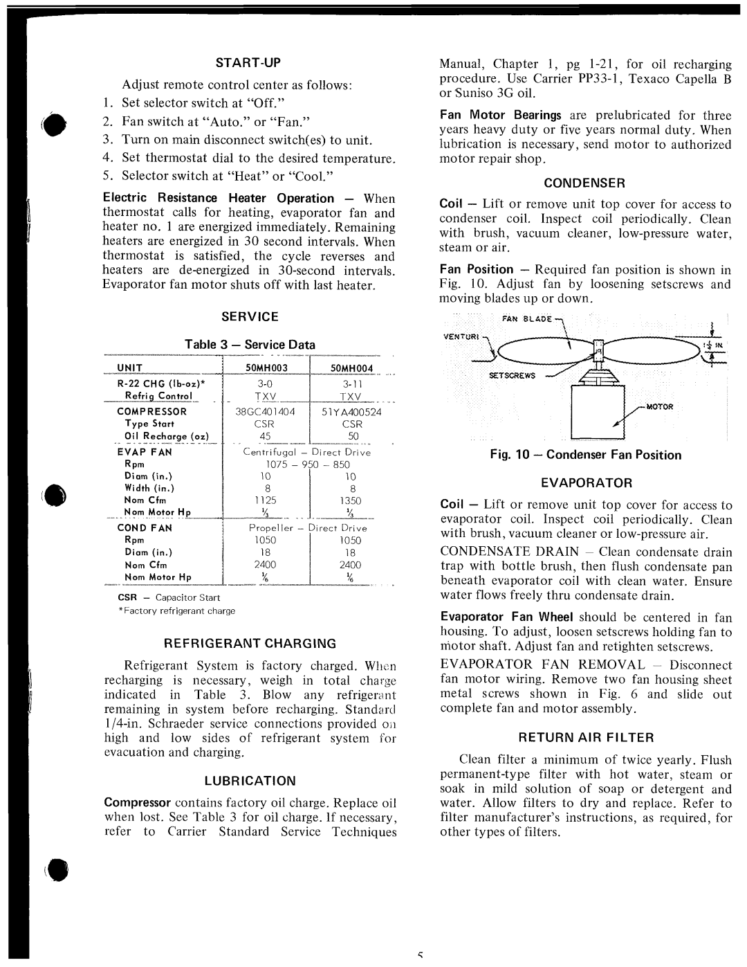 Carrier 50MH manual 