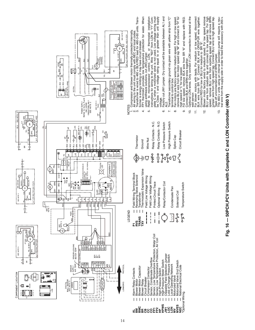 Carrier 50PCH specifications A50-8493, Lon 