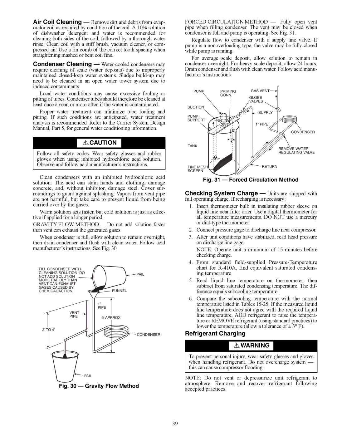 Carrier 50PCH specifications Refrigerant Charging, A50-6286ef, ’ to 4’ 