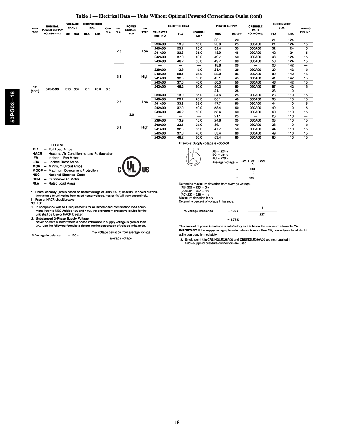 Carrier 50PG03-16 installation instructions 50PG03−16, 239A00 240A00 