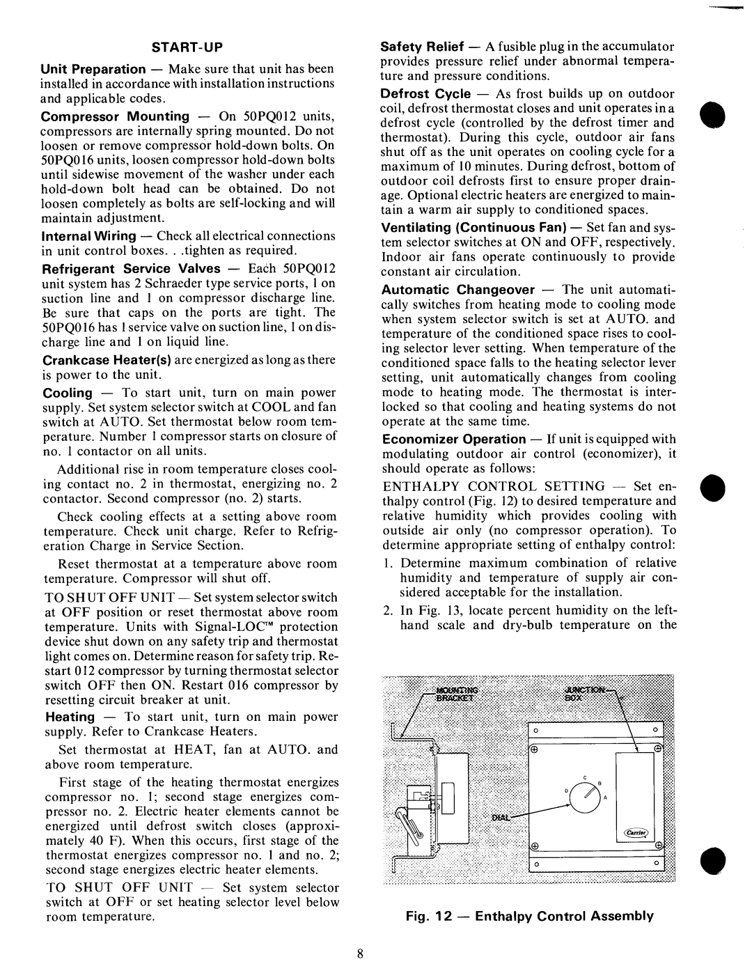 Carrier 50PQ manual 