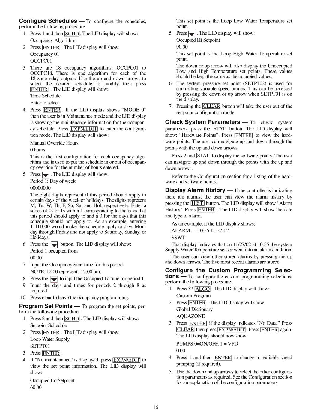 Carrier 50RLP installation instructions Check System Parameters To check system, OCCPC01 