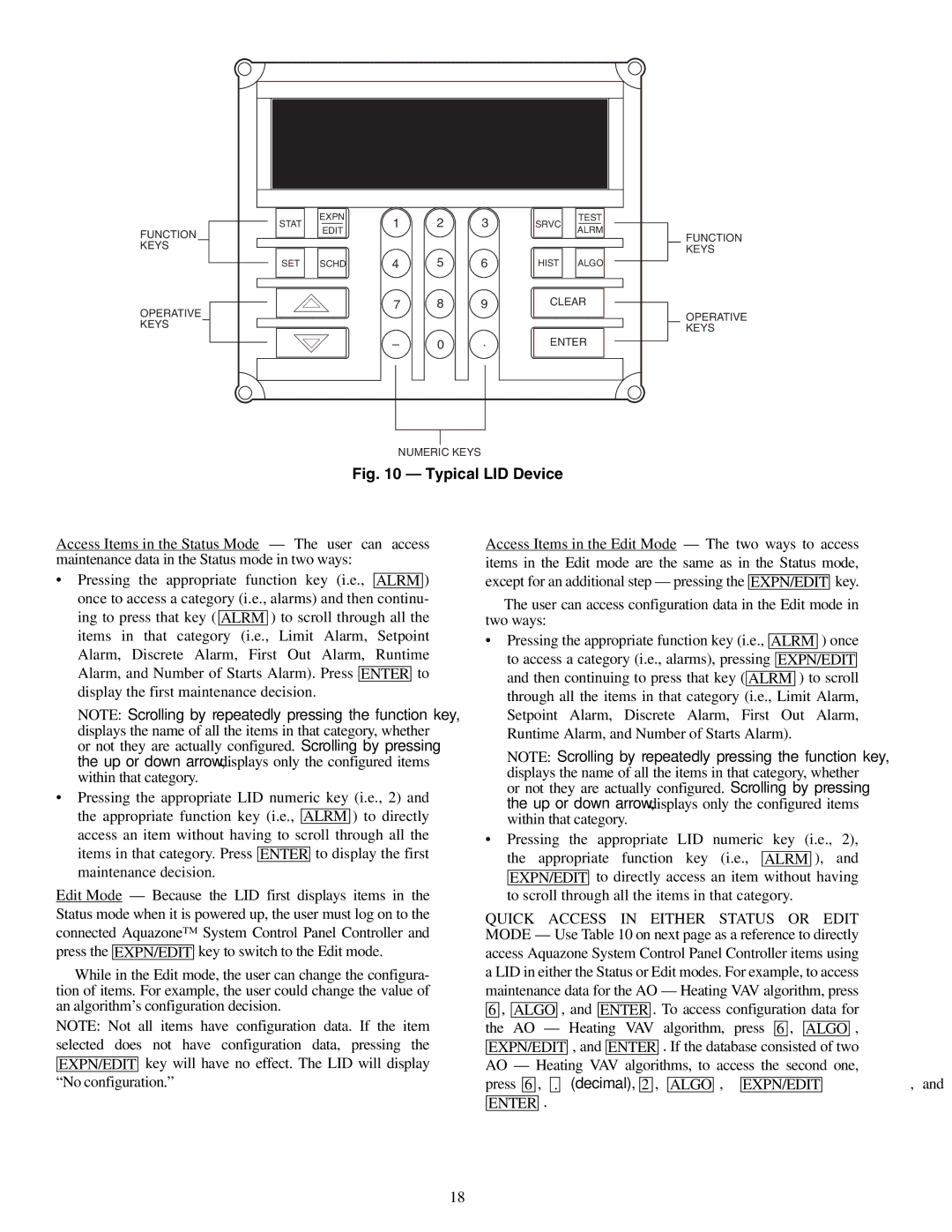 Carrier 50RLP installation instructions Typical LID Device 