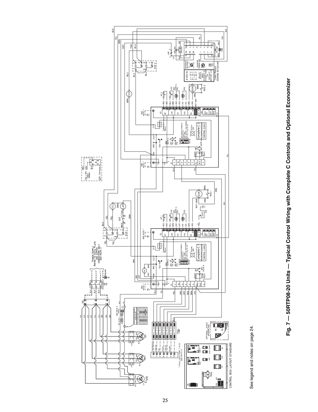 Carrier 50RTP03-20 specifications See legend and notes on page, a50-8554, Complete C 