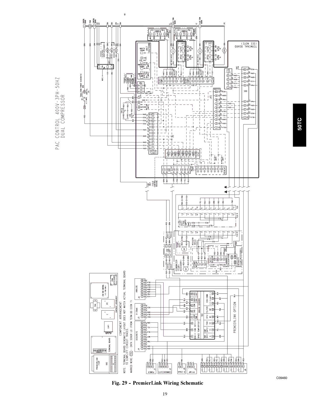 Carrier 50TC installation instructions PremierLink Wiring Schematic 