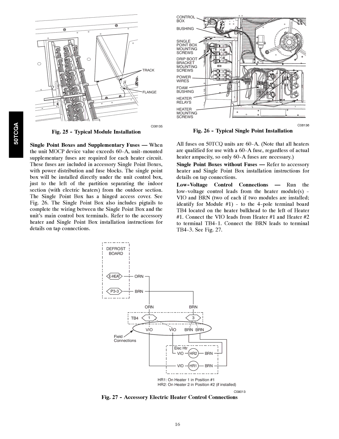 Carrier 50TCQA installation instructions Typical Module Installation 