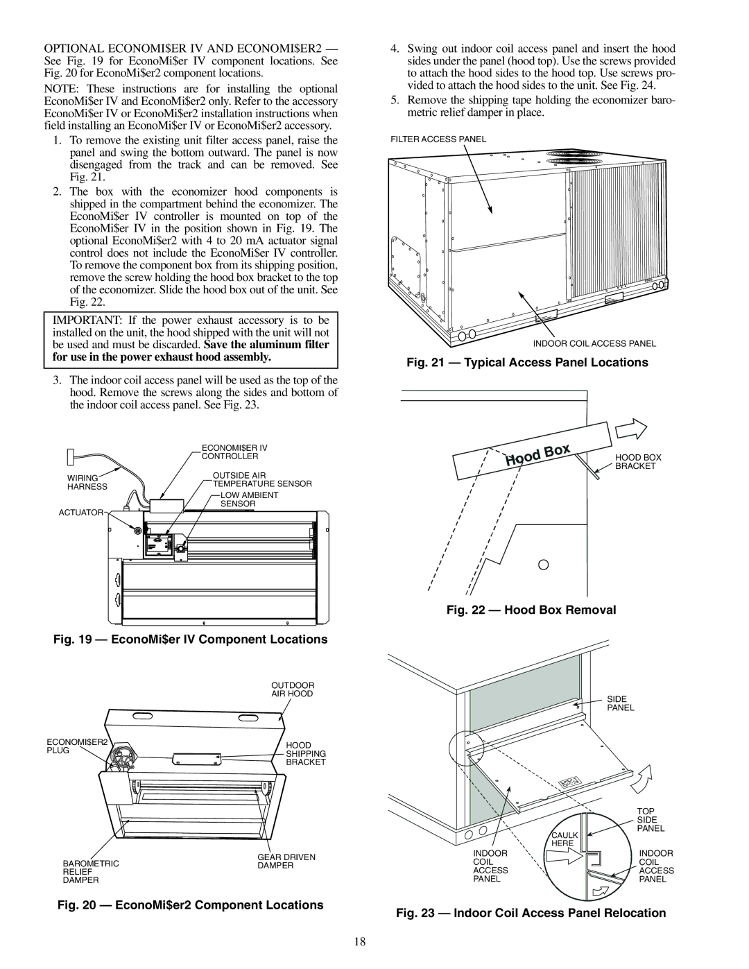 Carrier 50TFQ008-012 specifications EconoMi$er IV Component Locations 