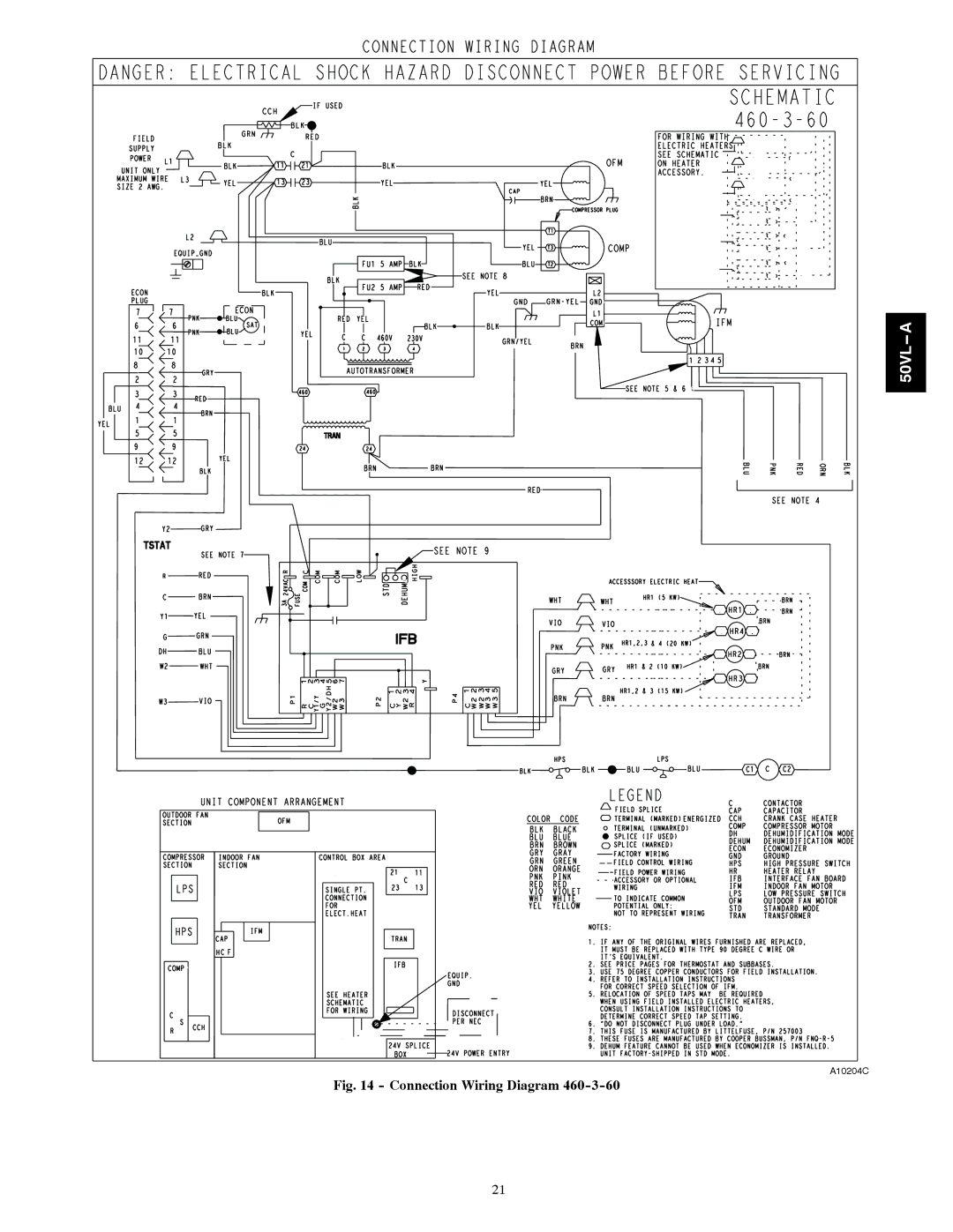 Carrier 50VL---A installation instructions Connection Wiring Diagram 