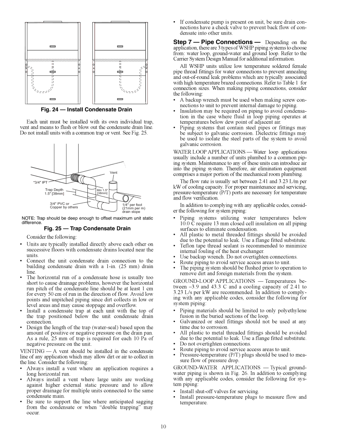 Carrier 50VQP084-300 specifications A50-8486, Trap Condensate Drain 