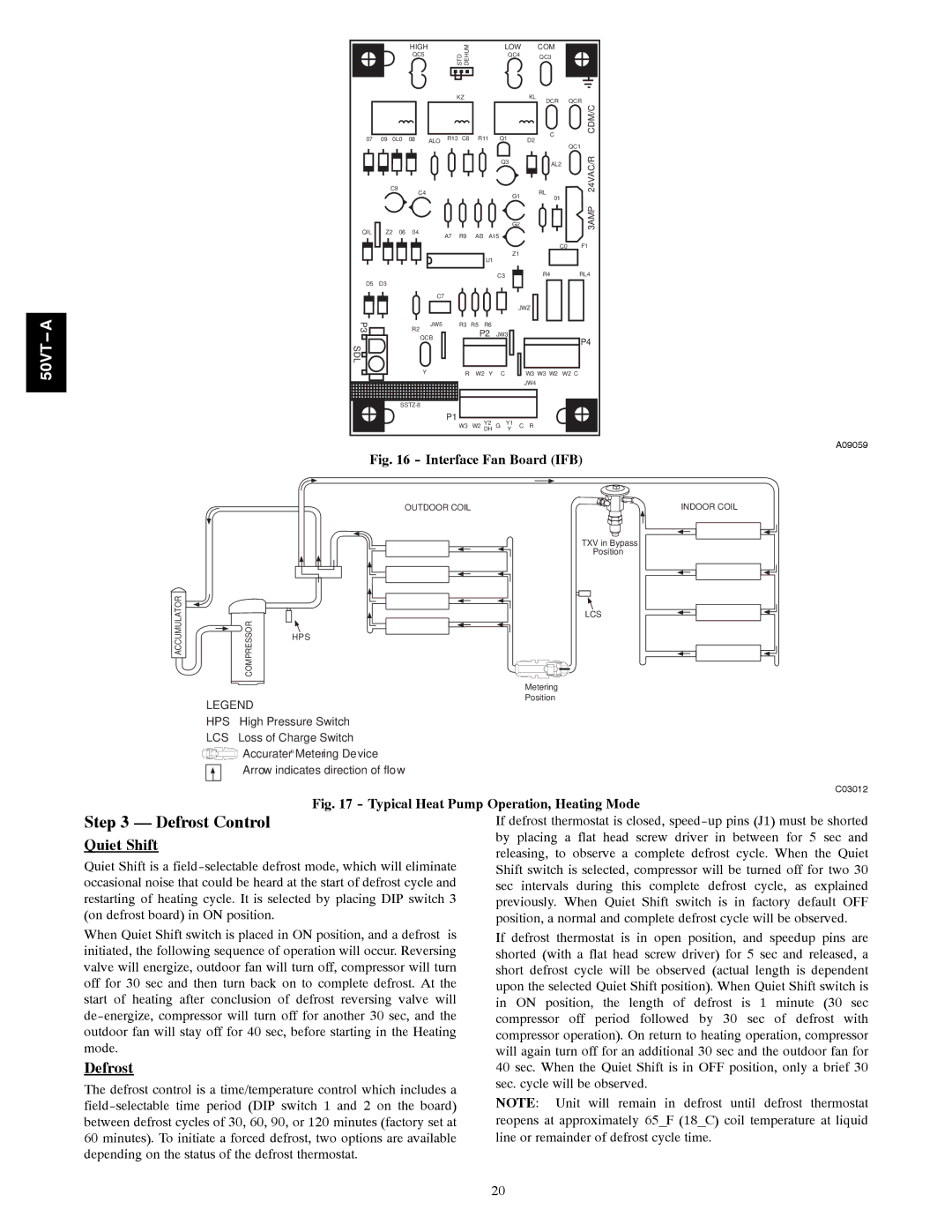 Carrier 50VT-A installation instructions Defrost Control, Quiet Shift 