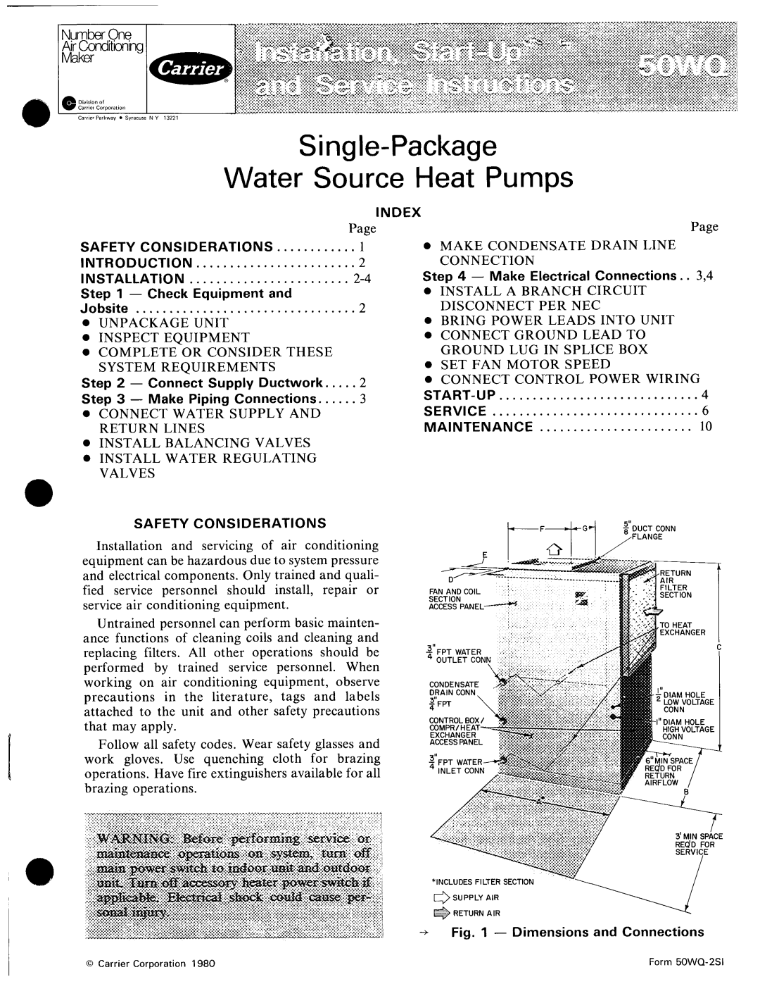 Carrier 50WQ manual 