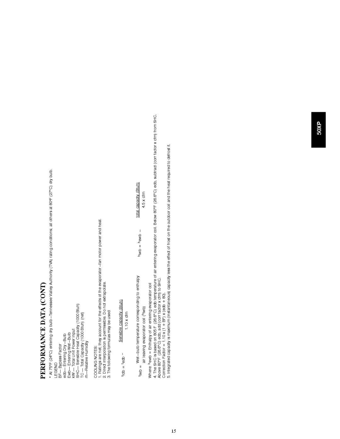 Carrier 50XP manual Cooling Notes 