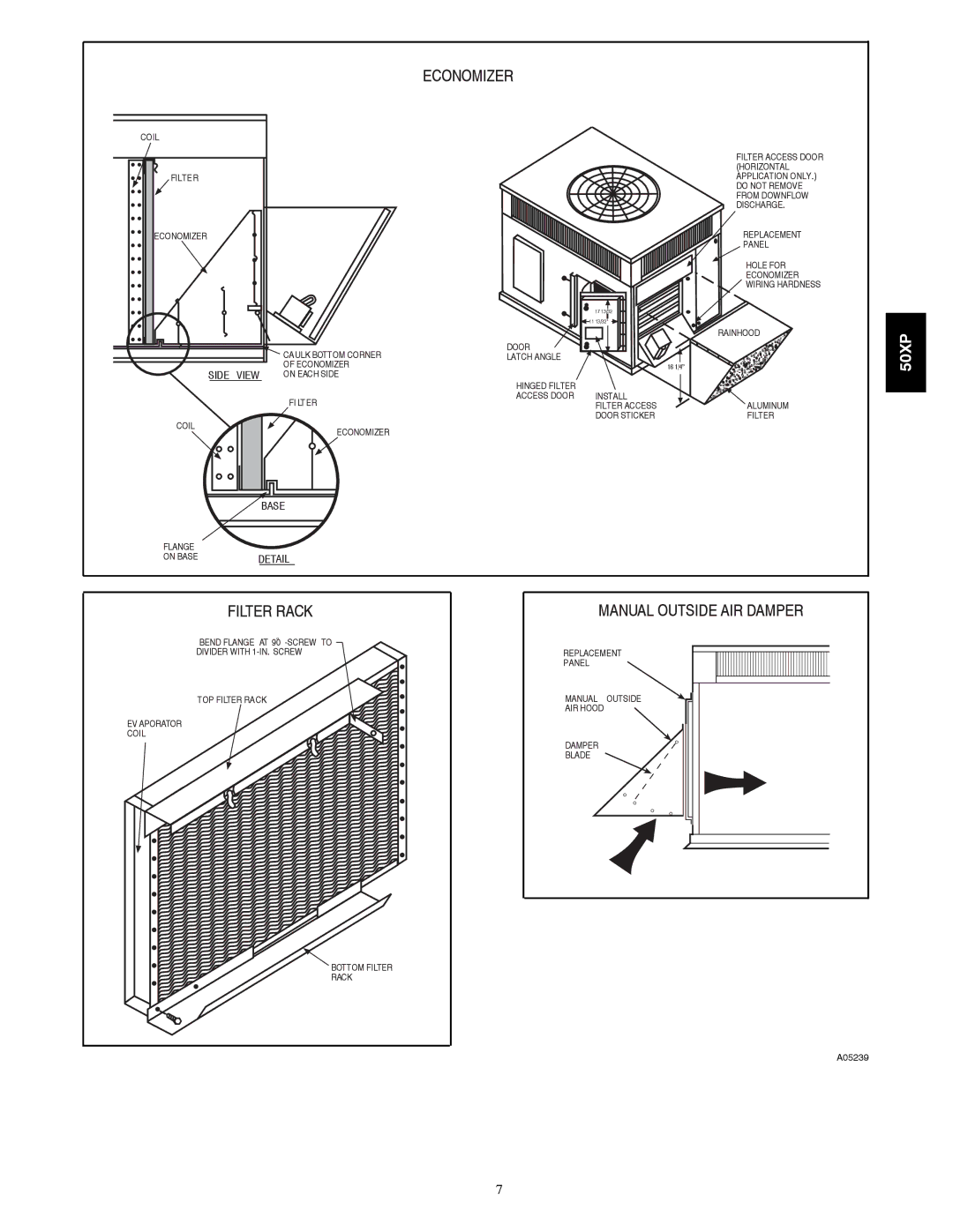 Carrier 50XP manual Economizer 