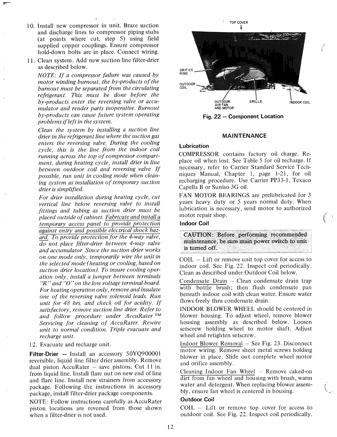 Carrier 50YQ manual 