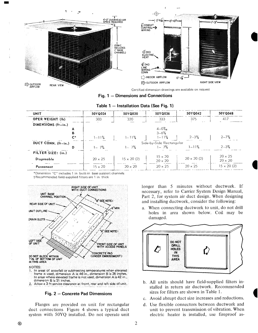 Carrier 50YQ manual 