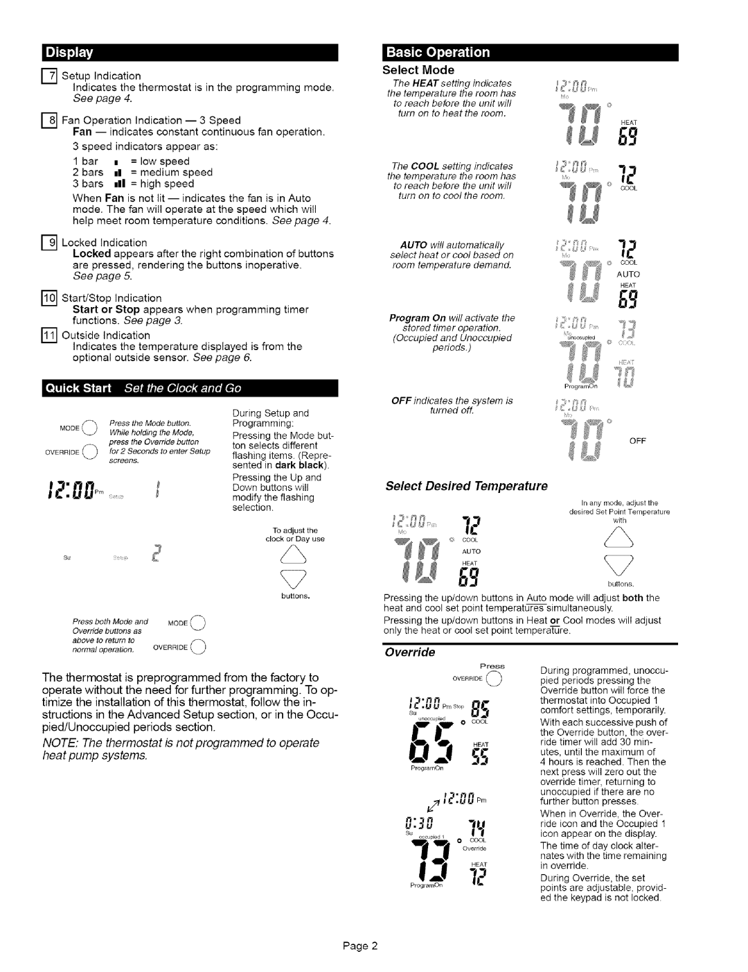 Carrier 53DFS250-FS owner manual Select Mode 