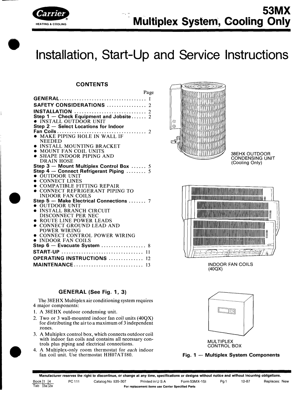 Carrier 53MX manual 