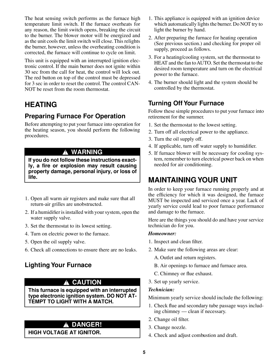 Carrier 58BMA, 58BLA, 58BTA manual Preparing Furnace For Operation, Turning Off Your Furnace, Lighting Your Furnace 